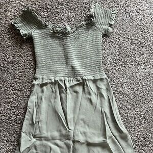 Reformation Green Mini Dress